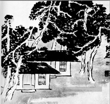  encre - Qi Baishi arbres dans l’encre de Chine vieux Studio